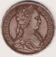 (1741) Монета Австро-Венгрия 1741 год 1 талер "Мария Терезия" Серебро Ag 875  VF